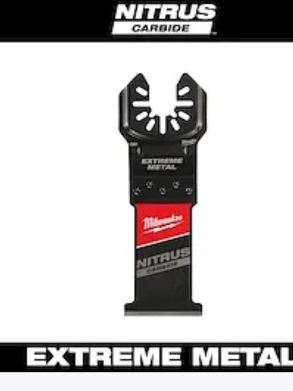 Milwaukee Nitrus Carbide Extreme Metal Oscillating Blade - Black/Red